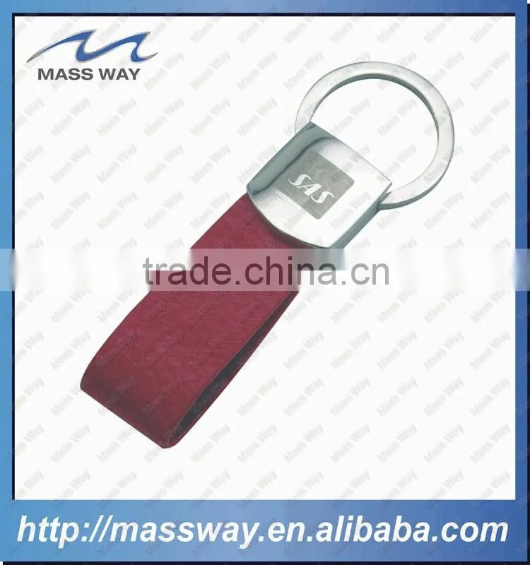 novelty blank custom made metal leather keychain