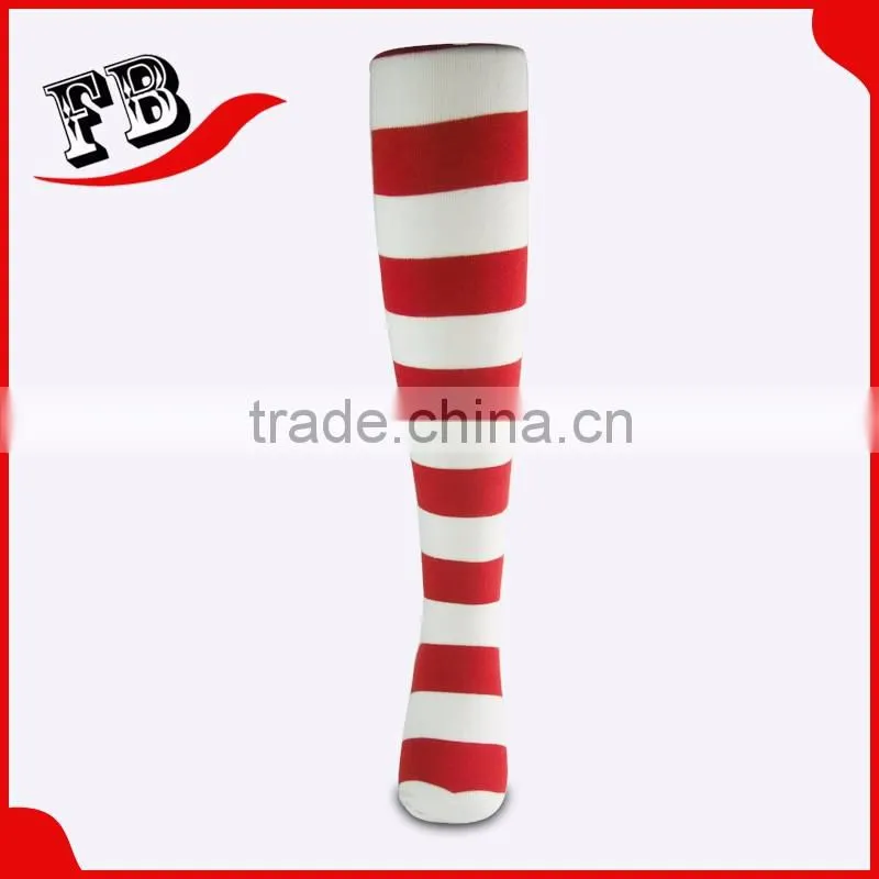 Customized striped knee high socks girls socks manufacturer