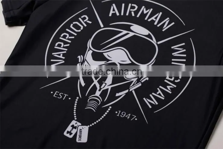 2016 digital printing compression running shirt breathable quick dry polyester spandex 3d t shirt