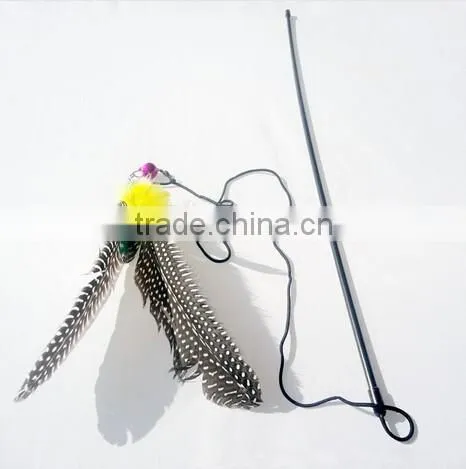 Cat Kitten Toy Feather Tiggerling tickerling Tickle Stick Dangling Fur Toy