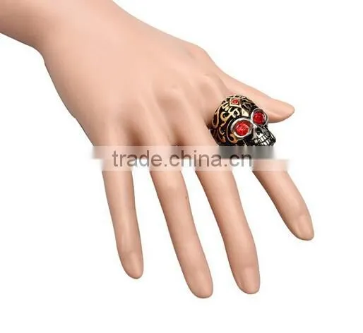 Vintage Men's Ring Skull Punk Titanium Steel Stainless Steel Ring