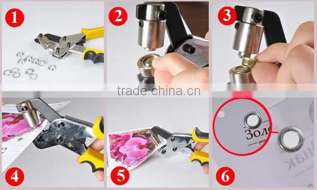 Mini Hand Press Grommet Punching Machine Tool for Eyelet #4 (10.5mm)