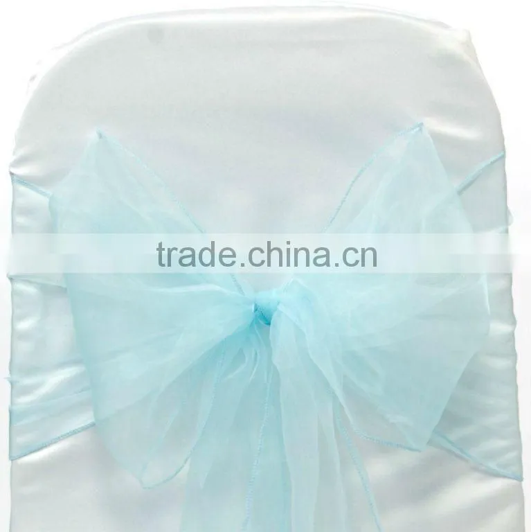 BLACK ORGANZA SASHES CHAIR BOW SASH WEDDING SASHES