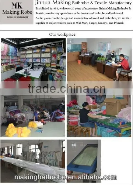 100% polyester Girl's fleece Bathrobe with Embroidery