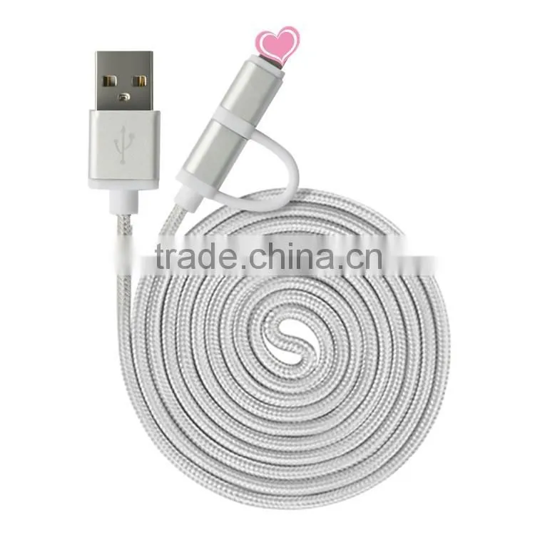 High Quality Aluminum Braided Micro USB Charger MFI Cable Portable USB Charger