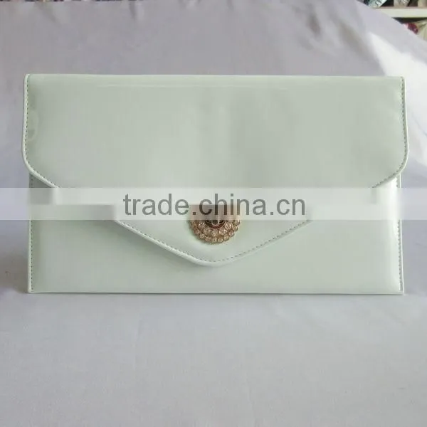 PVC plain envelope clutch bag