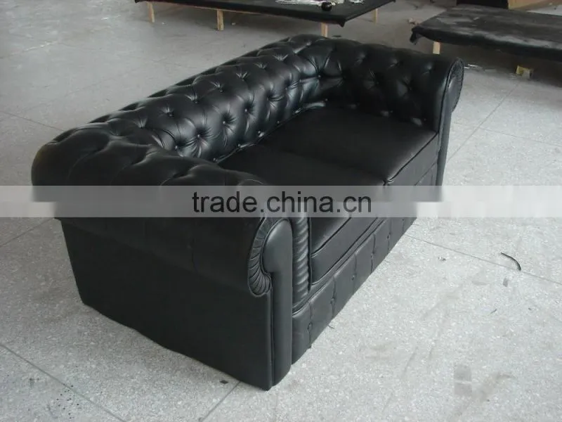 China manufacturer top quality 1 2 3 seater chesterfield sofa genuine leather sofa set