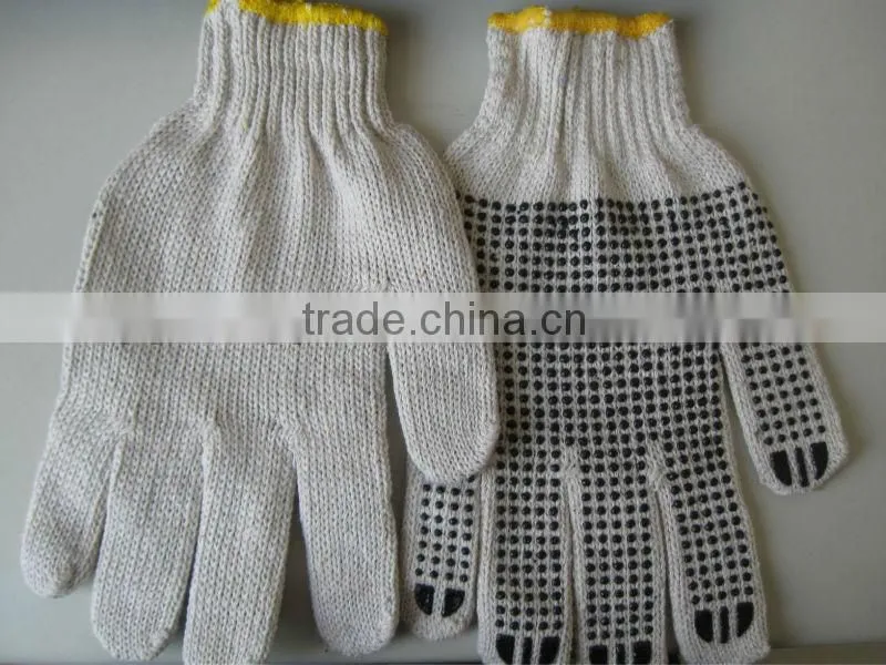 knitted seamless pvc hand gloves