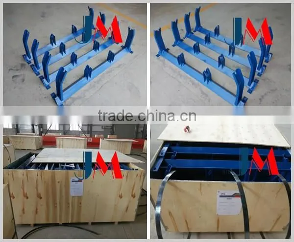 Q235 steel conveyor belt roller frame for rock crushing JMS532