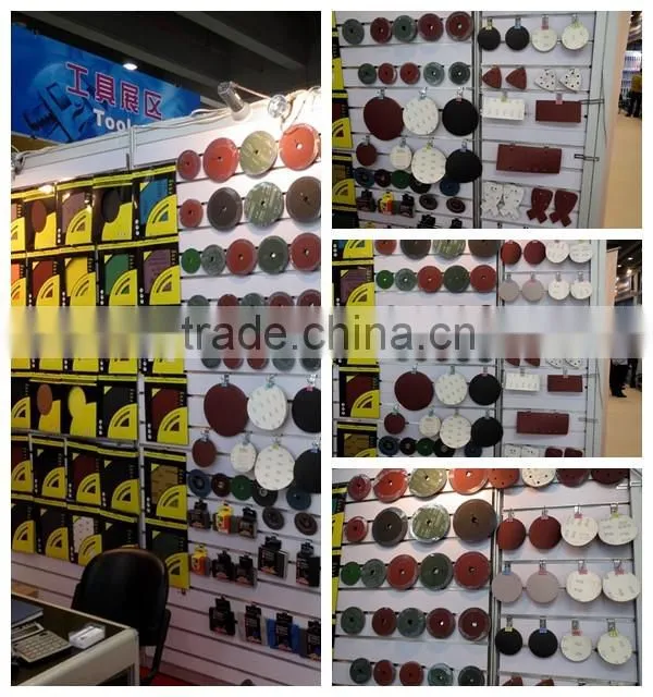 Red round aluminum oxide hook and loop disc sandpaper disc made in china