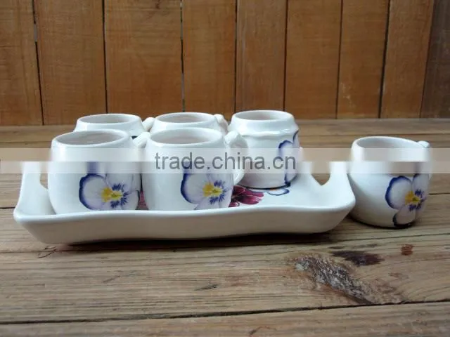 Eco-friendly Feature Newest 6 Cups and Teapot Set