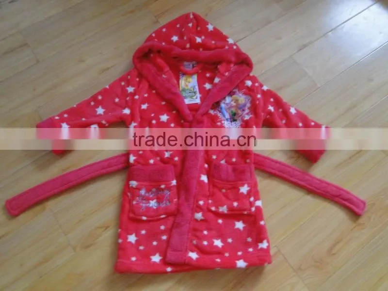 Round Dot 100% Polyester Print Bathrobe