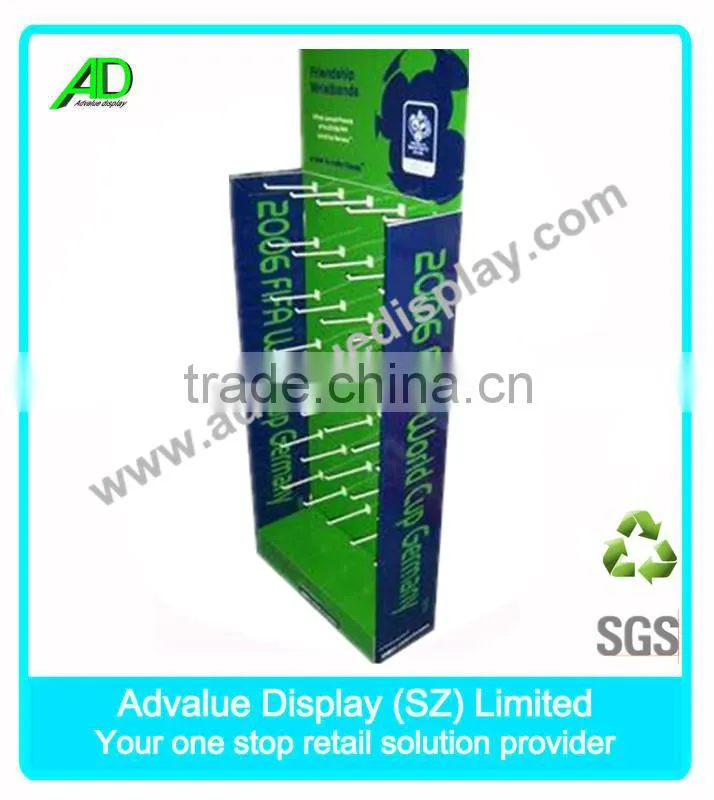 Cardboard Hanging Side Wing Displays with Tray