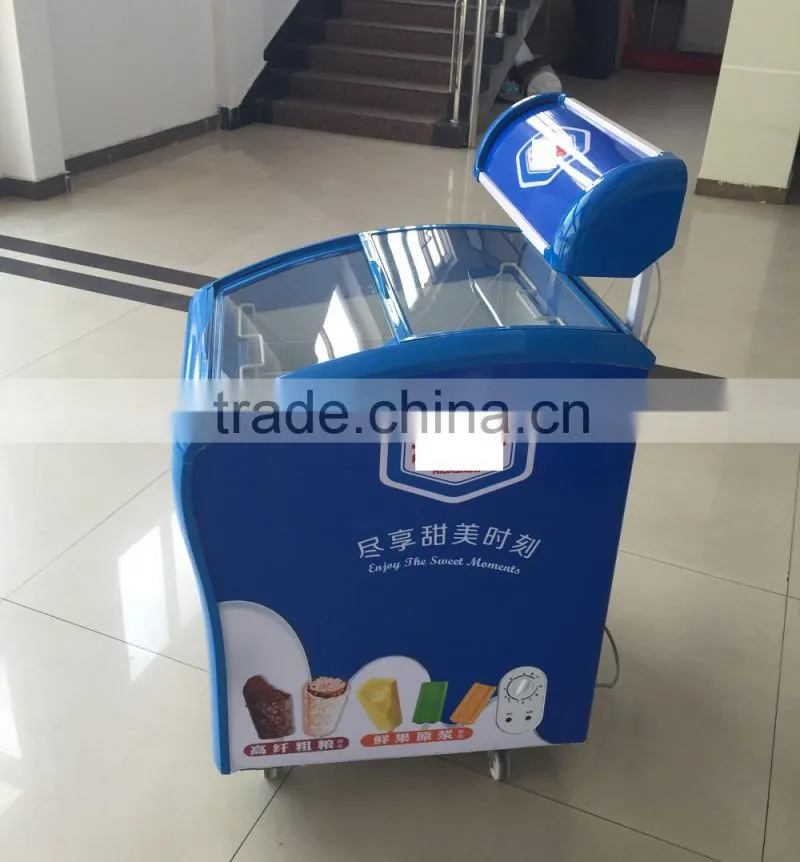 mini display freezer for ice cream 150L with CE