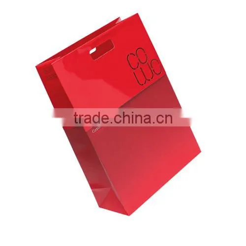 Luxury design shopping paper bag with gold hot foil logo