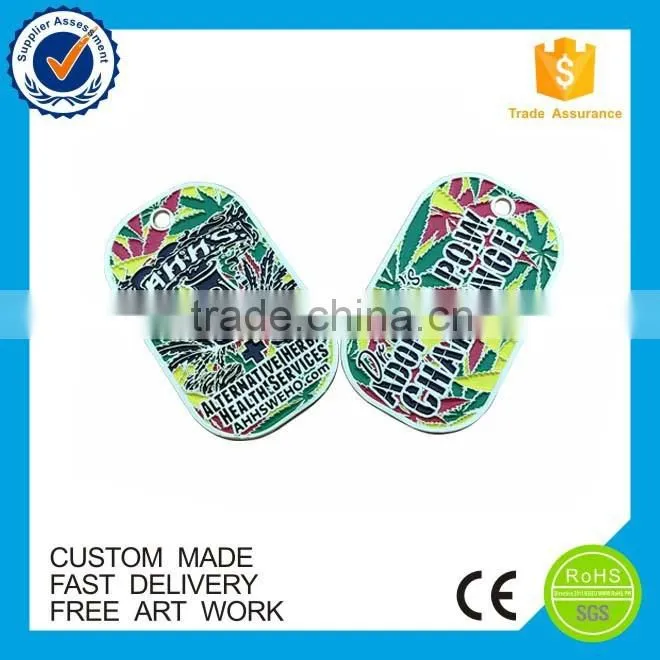 High quality soft emanel zinc alloy tag custom metal military dog tag