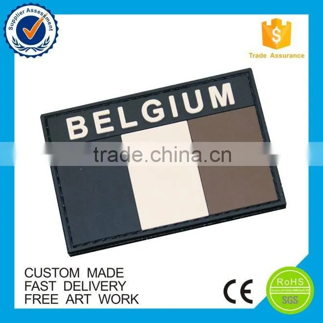 2016 skull shape cheap custom fashion pvc patch