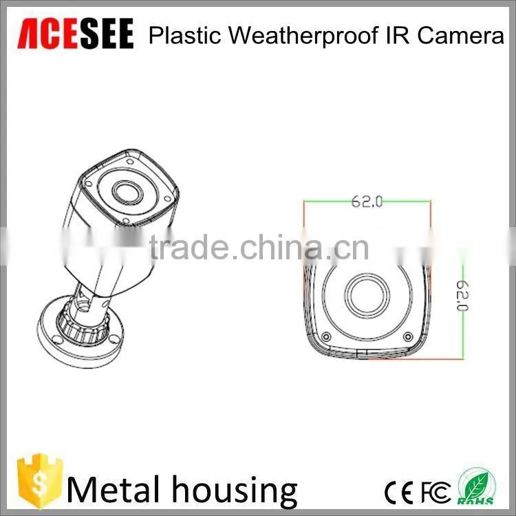 Hot selling! bullet camera IR camera night vision dome Plastic Weatherproof IR Camera AVBM20HTC200P