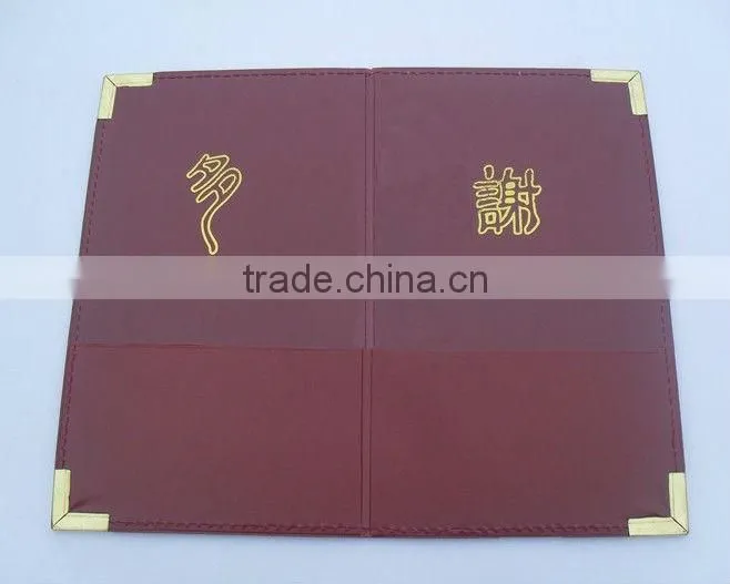 Cashier clip file folder for hotel