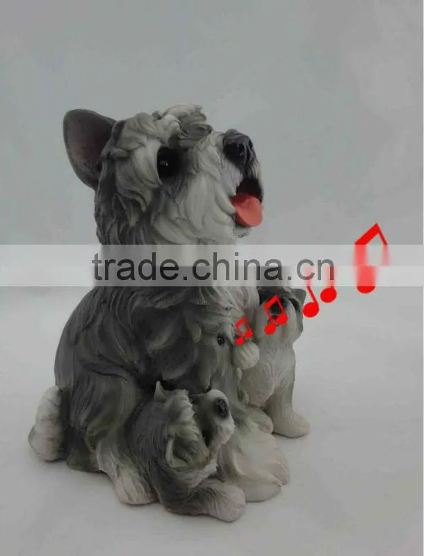 home resin music dog with shake head