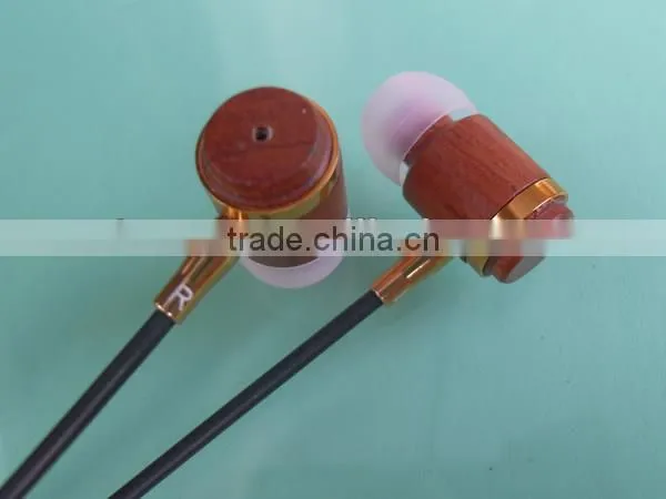 Environmental stereo jack wood high quality metal earbud&earpiece