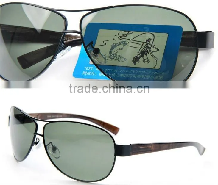 Metal nice men's polit sunglasses with wide arms