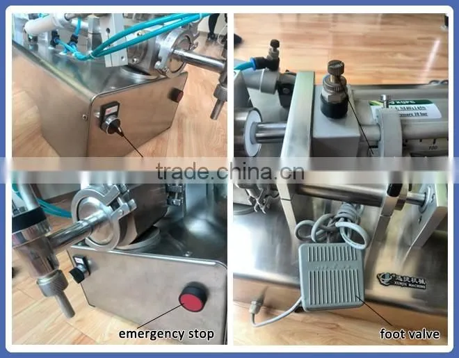 Semi Automatic 10-100ml Peanut Butter Pneumatic Filling Machine
