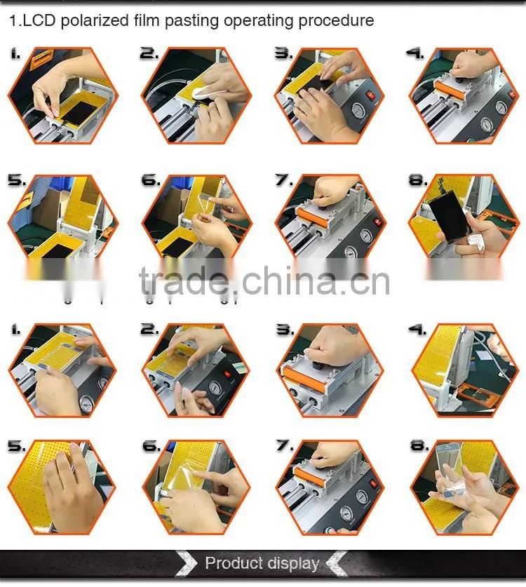 OCAmaster Universal 3 in 1 OCA Film Laminating Machine OM-F3 For LCD Refurbishing With Built-in Compressor & Vacuum Pump