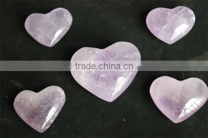 Wholesale Natural Amethyst Quartz Hearts for Wedding Gifts