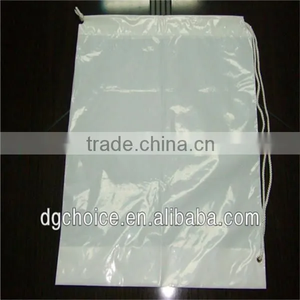 Top popular fashion style eco-friendly palstic cheap drawstring bag