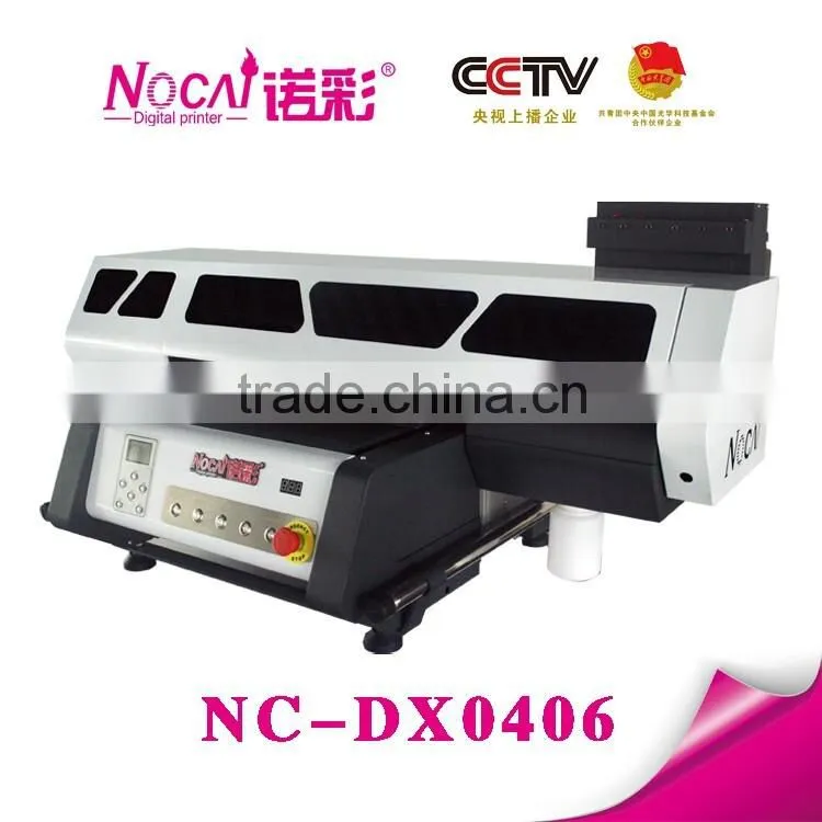 Guangzhou Nuocai small format 60*40cm size flatbed uv printer, uv printing machine, phone case printer
