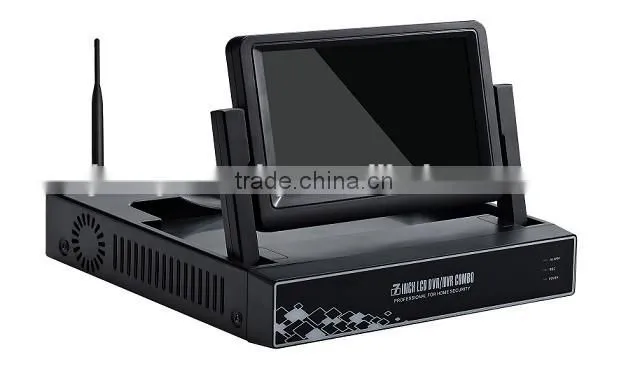 4 channel wireless nvr kit with 4ch 7 inch lcd nvr