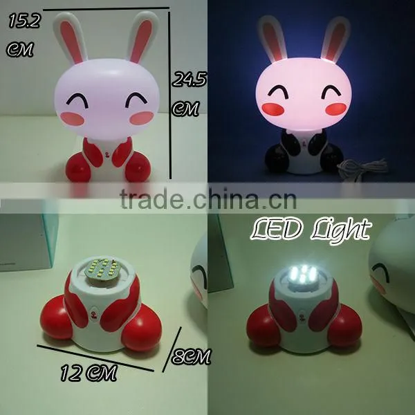 2014 Portable LED Lamp, touchable night light, Living room Desk Lamp, Rechargeable Rabbit touch table lamp.