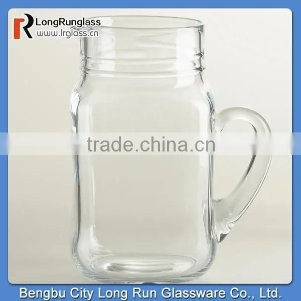 LongRun 50oz Large Capacity Clear Pitcher with Hole Design Unique Shape Glass Containers with OEM Design