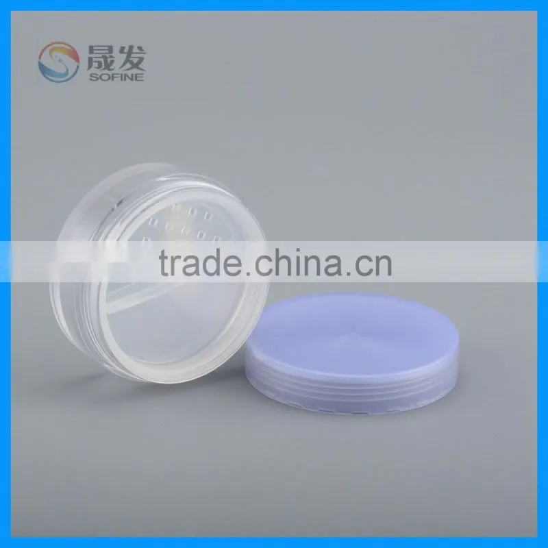 Cosmetic loose powder jar container with sifter