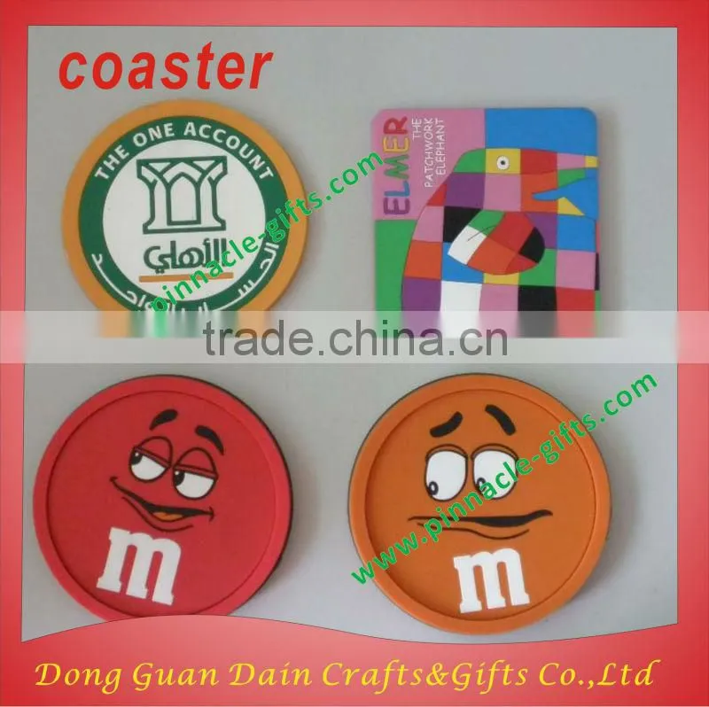 promotion custom printed drinking Good Quality Debossed silicone or PVC