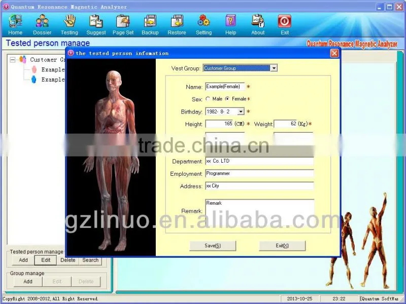 original hot sale 3d cell Quantum Resonance Magnetic Analyzer Machine