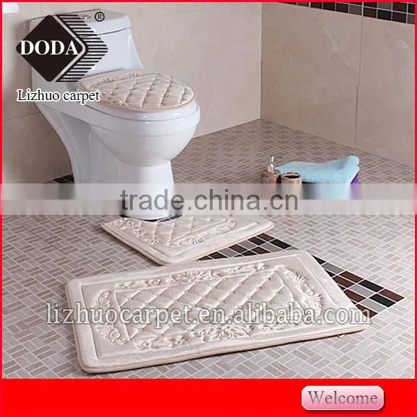 nonslip microfiber bath rug printed memory foam