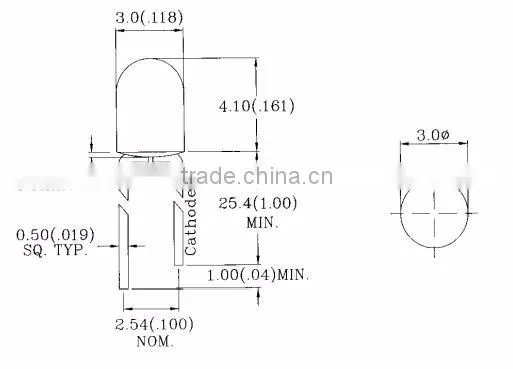 3MM FLANGLESS LED Lamp