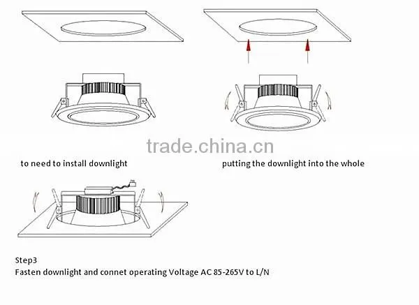 5W LED downlight 2.5 inch led downlight for indoor light
