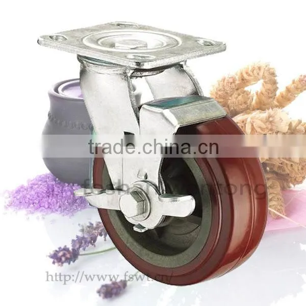 Heavy Duty PVC Wheel 4 Inch Locking Swivel Furniture Caster