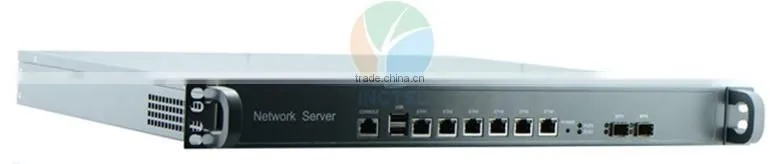 ROS 8 Gigabit Flow Control 1U Firewall Sever with I3 3210 CPU 1000M 6 82574L 2 groups Bypass 2 82580DB fiber ports IN-RBI38