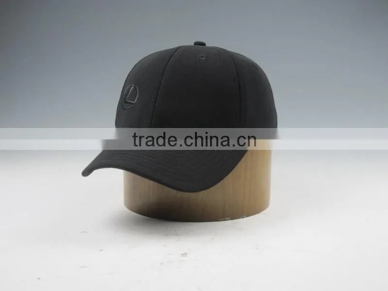 Black Fitted Baseball Caps Stretch Constructed Baseball Caps