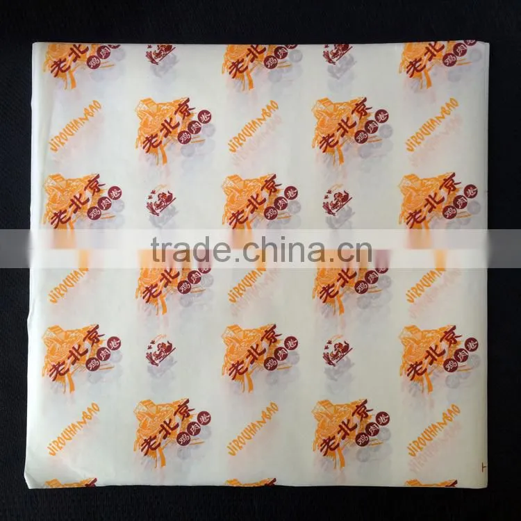 FDA food grade custom printed wax coated paper