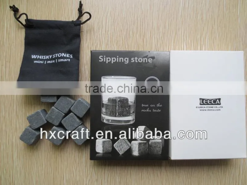 Wholesale round whisky stone | whiskey disk | granite ice cube whisky stone