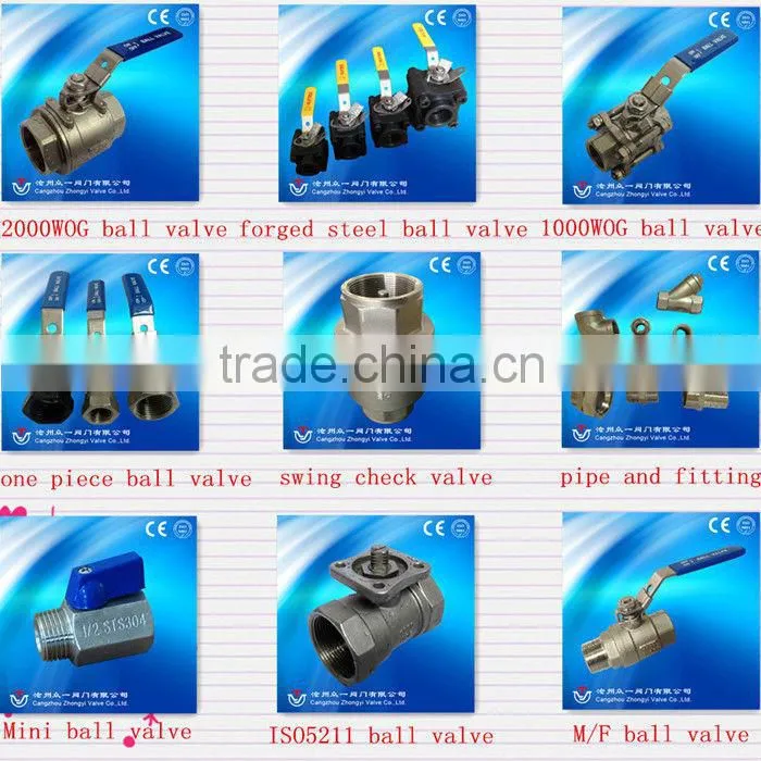 wholesale price 3-way(L/T-Port)1000Psi ball valve made in china
