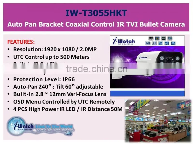 IW-T3055HKT 1080P Built in IR Cut Filter TVI Camera