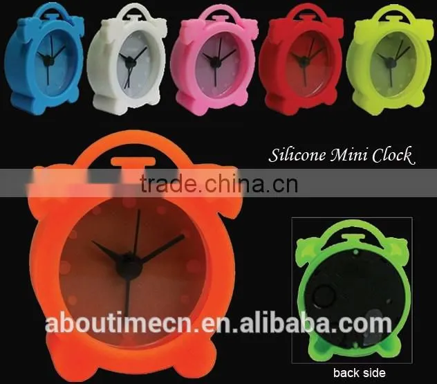 Mini size cute round Table Alarm Clock for promotional gift