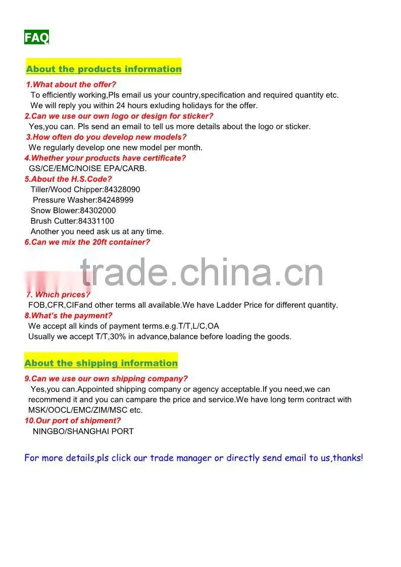 A 6.5HP Gasoline high pressure cleaner floor cleaning machine mini wash machine High Pressure Washer car washing machine