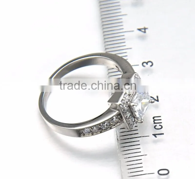 2016 Fashion Silver Crystal Jewelry Stone Stainless Steel Engagement Rings